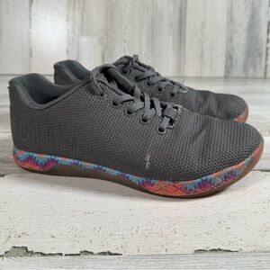NOBULL Women’s Size 8 Gray Patchwork Rainbow SuperFabric Trainer Shoes
